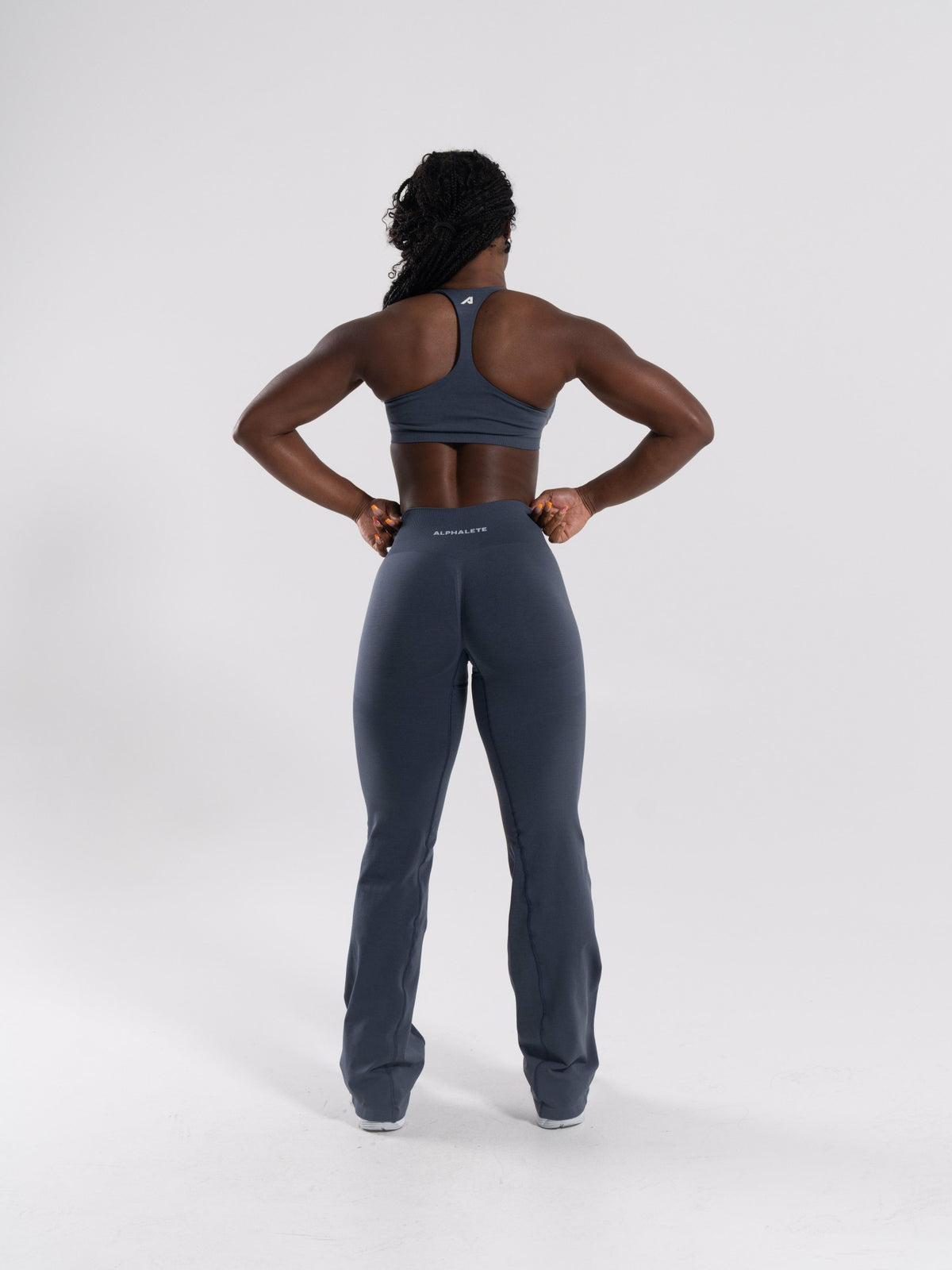 Pump Mid Rise Flared Pant - Dusty Navy | Alphalete
