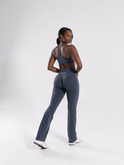 Pump Mid Rise Flared Pant Long - Dusty Navy | Alphalete