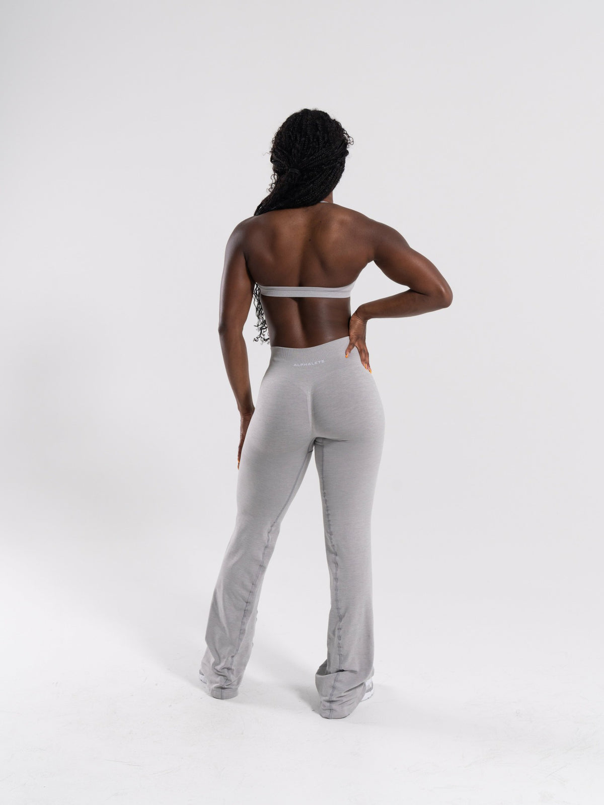 Pump Mid Rise Flared Pant - LT Heather | Alphalete