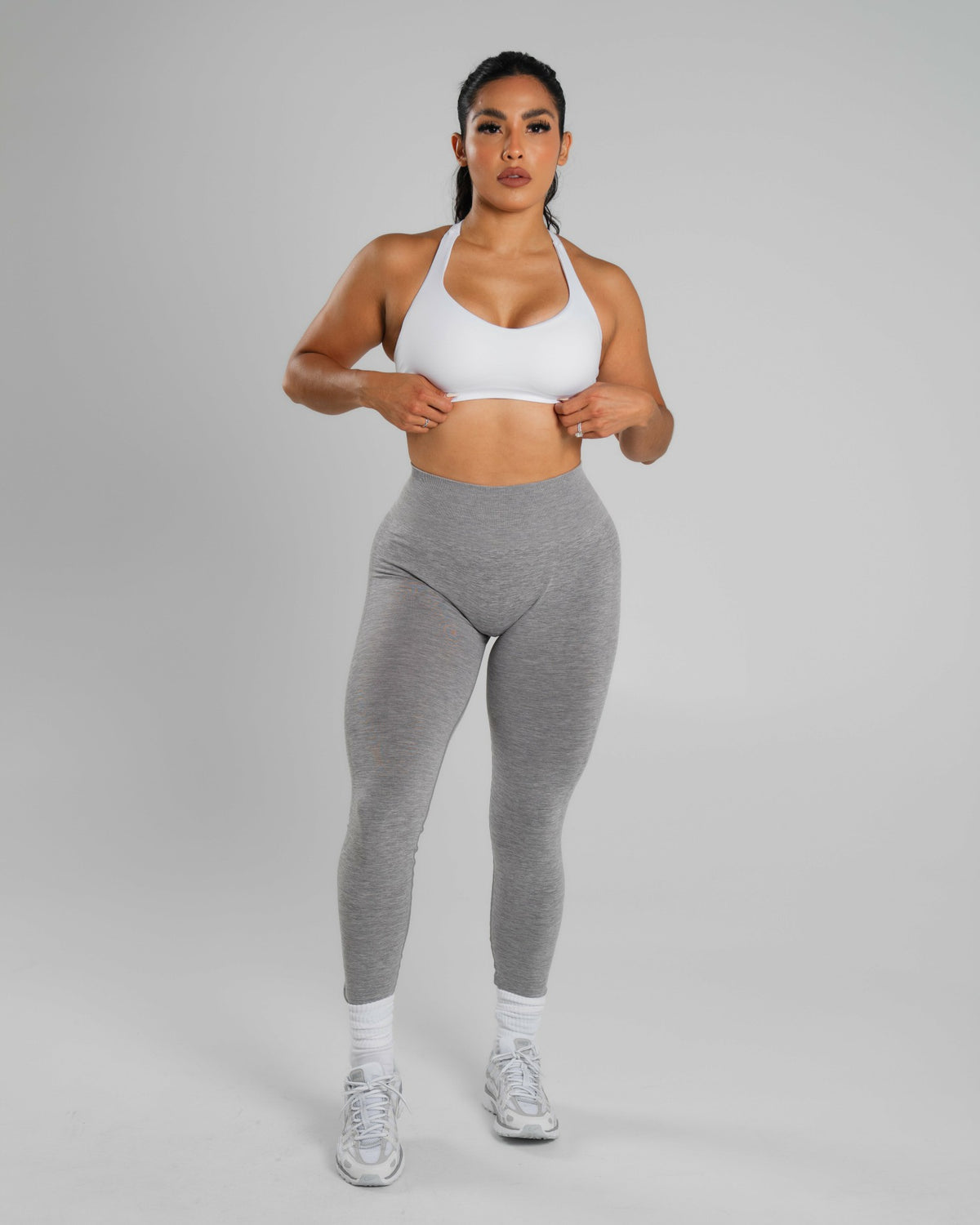 Amplify Mid Rise Legging - Heather Grey | Alphalete
