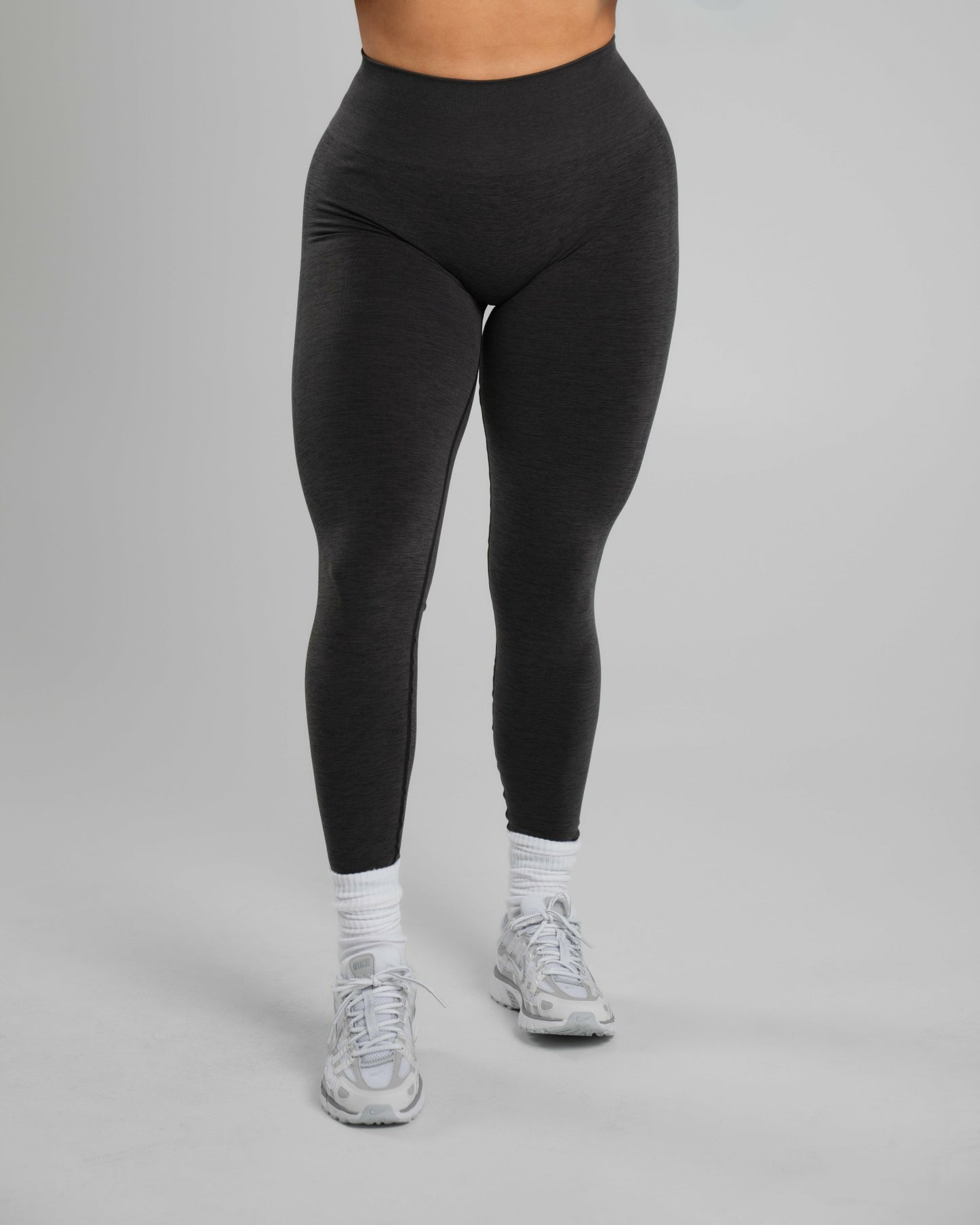 Amplify Mid Rise Legging - Dark Heather Grey | Alphalete