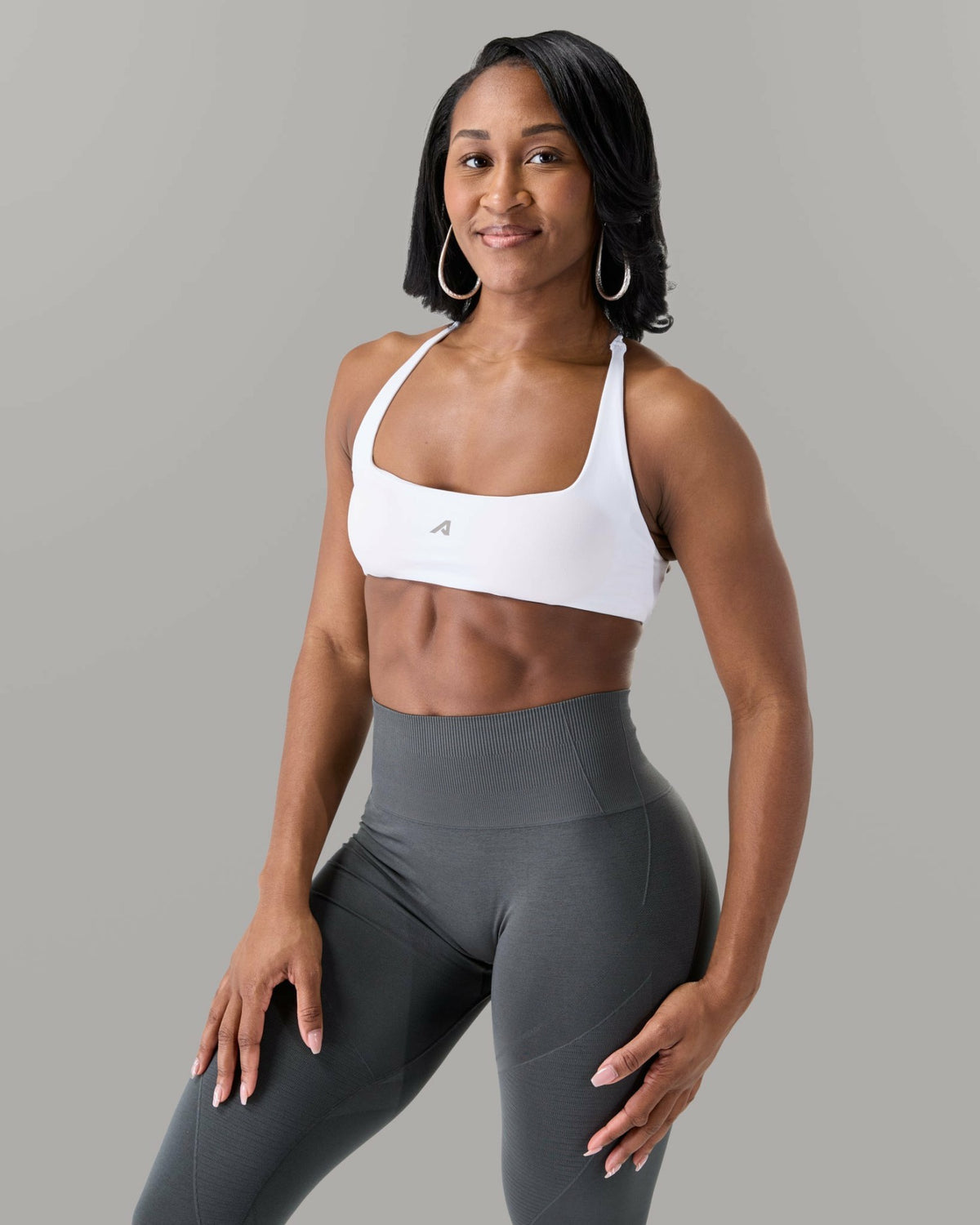 Verge Bra - White - Best Sports Bra | Alphalete