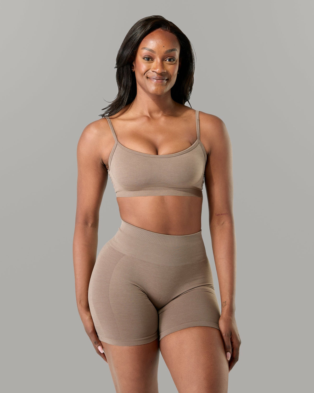 Push Bra - Mocha - Best Sports Bra | Alphalete