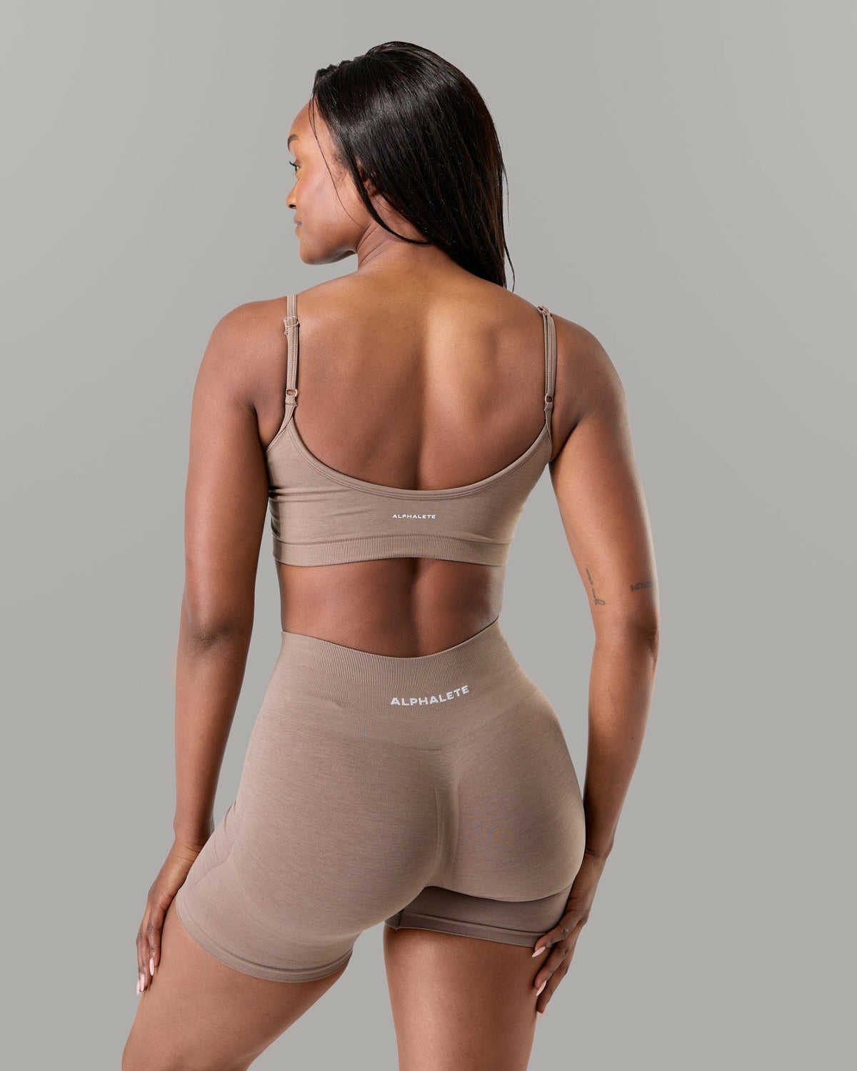 Push Bra - Mocha - Best Sports Bra | Alphalete