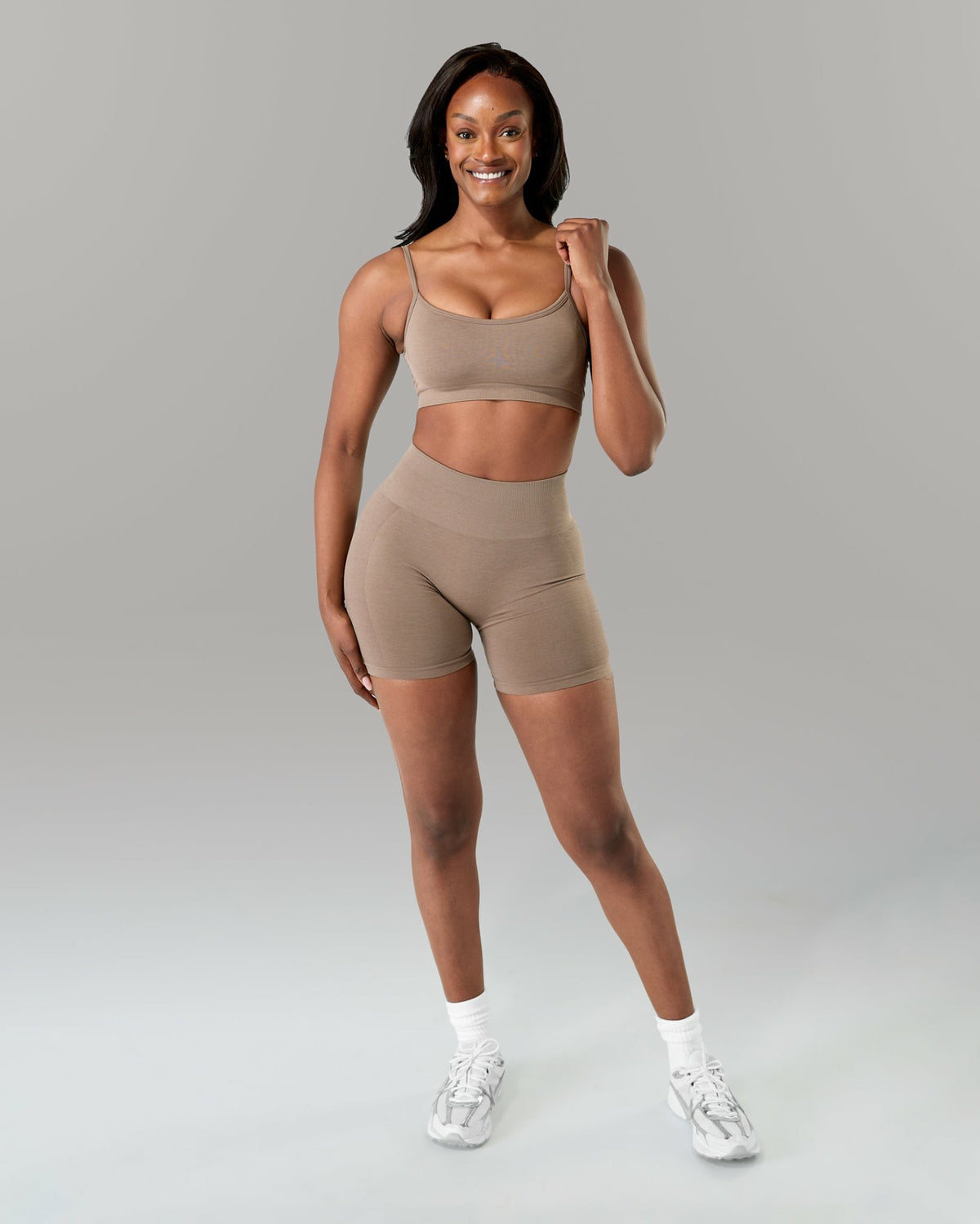 Push Bra - Mocha - Best Sports Bra | Alphalete