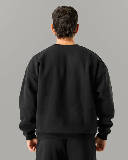 Staple Crewneck - Black - Workout Clothes | Alphalete