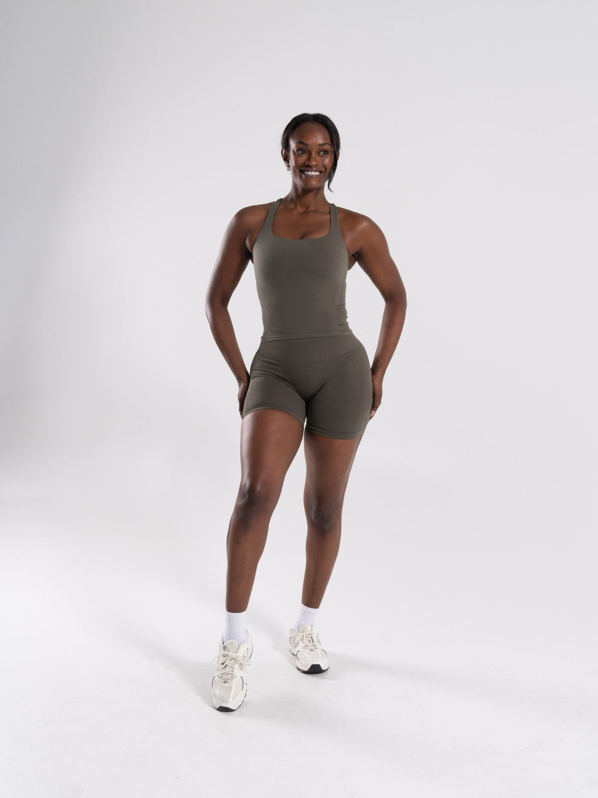 Mirror Tank - Khaki - Workout Clothes For Women | Alphalete