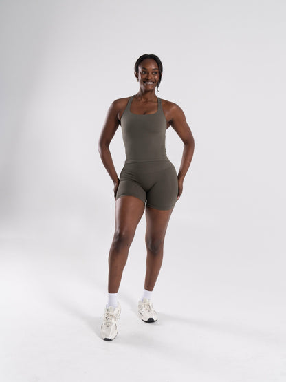Mirror Tank - Khaki - Workout Clothes For Women | Alphalete