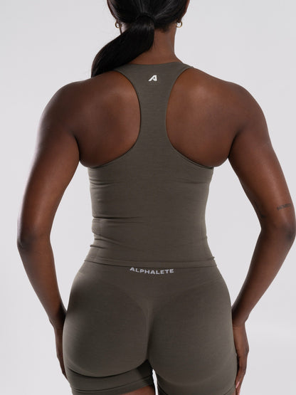 Mirror Tank - Khaki - Workout Clothes For Women | Alphalete