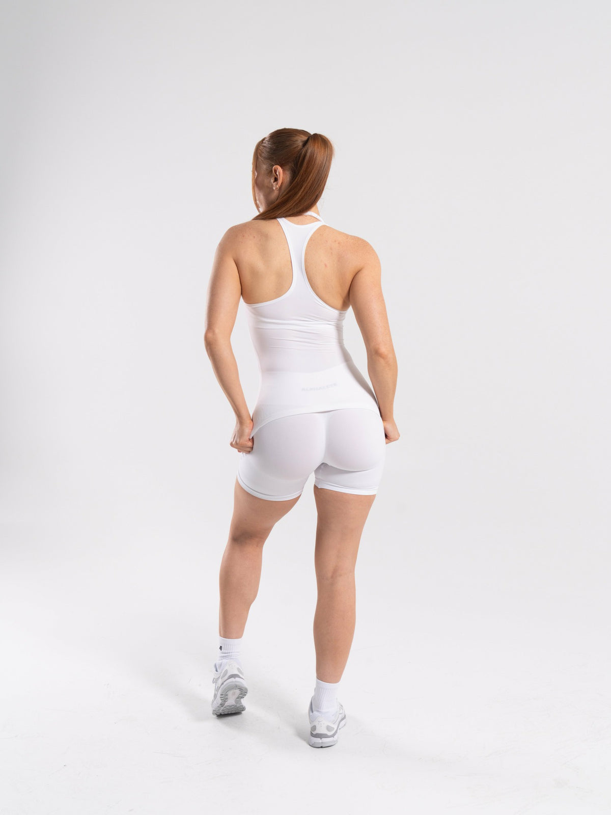 Softcurve Racer Tank Long - White | Alphalete