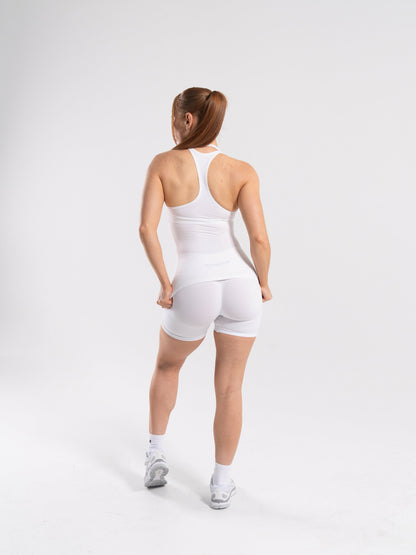 Softcurve Racer Tank Long - White | Alphalete