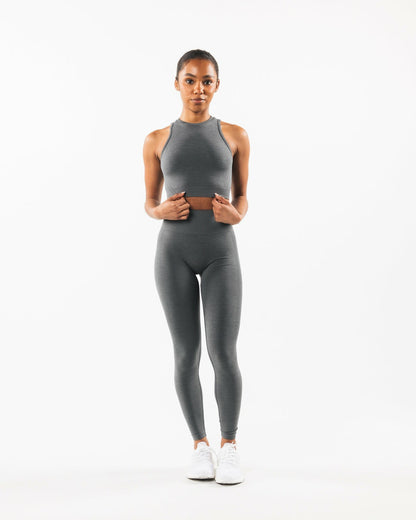 Stratus Crop Tank - Smoke - Workout Clothes For Women | Alphalete