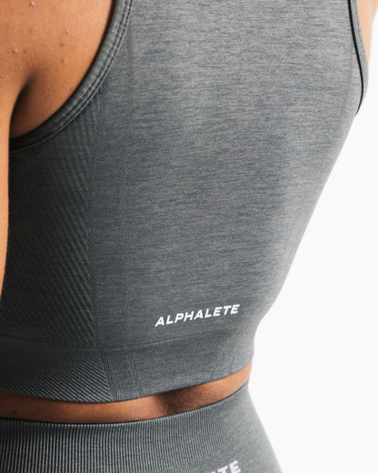 Stratus Crop Tank - Smoke - Workout Clothes For Women | Alphalete