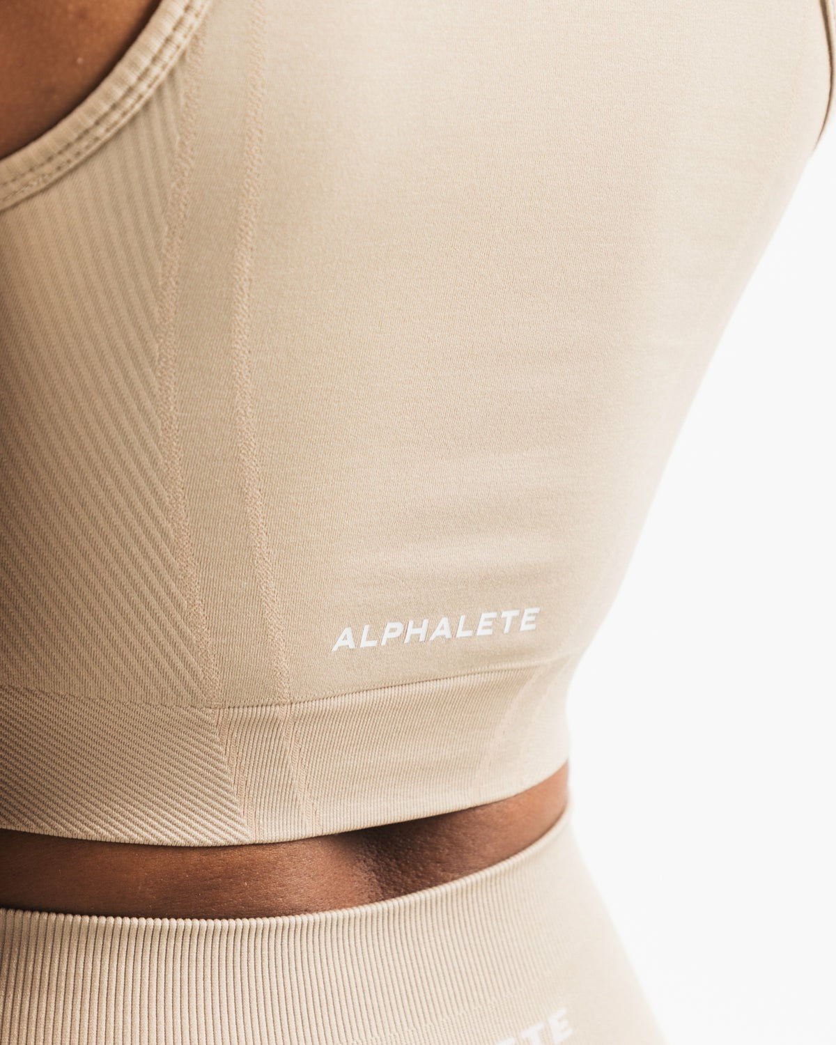 Stratus Crop Tank - Linen - Workout Clothes For Women | Alphalete