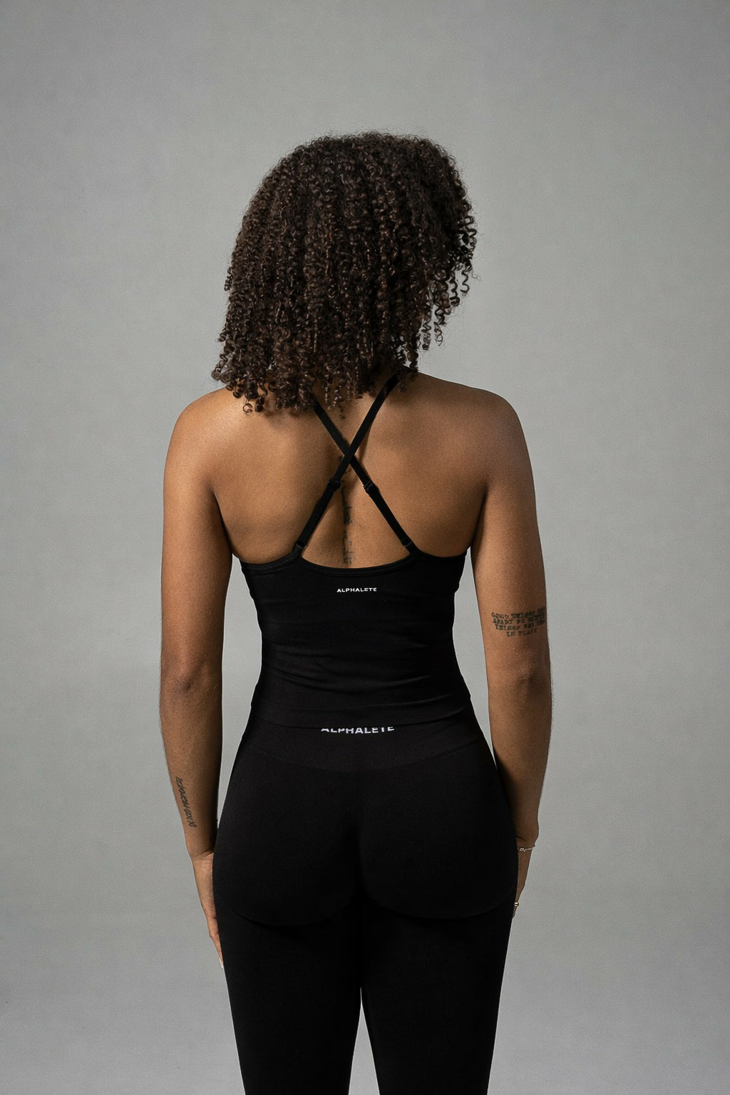 Crossed Push Tank - Black - Workout Clothes For Women | Alphalete