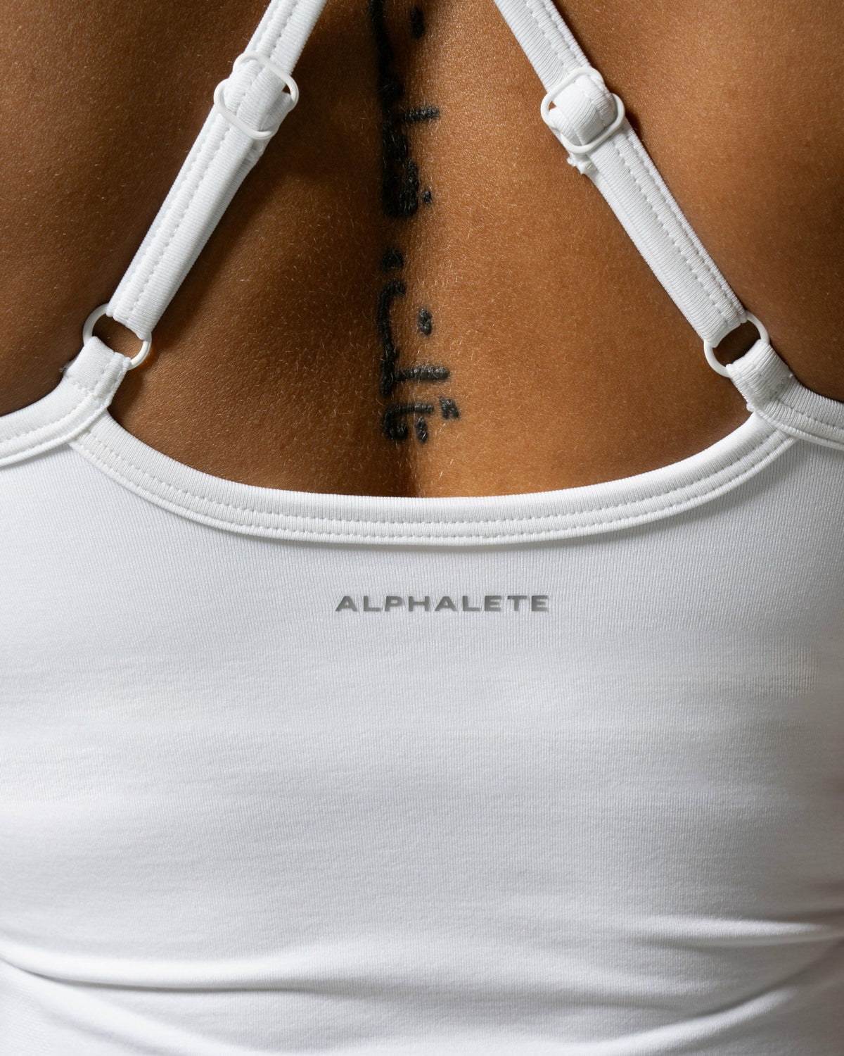 Crossed Push Tank - White - Workout Clothes For Women | Alphalete