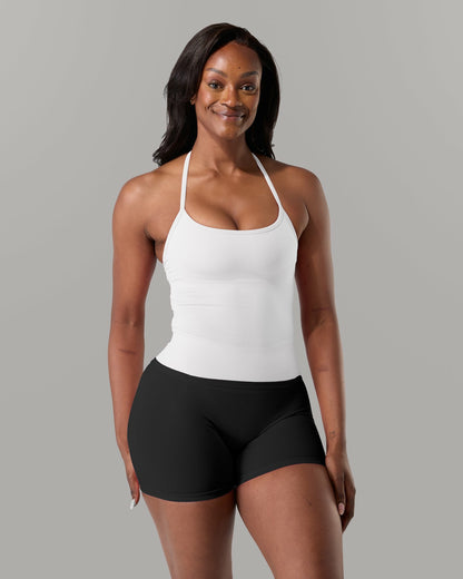 Halter Push Tank - White - Workout Clothes For Women | Alphalete