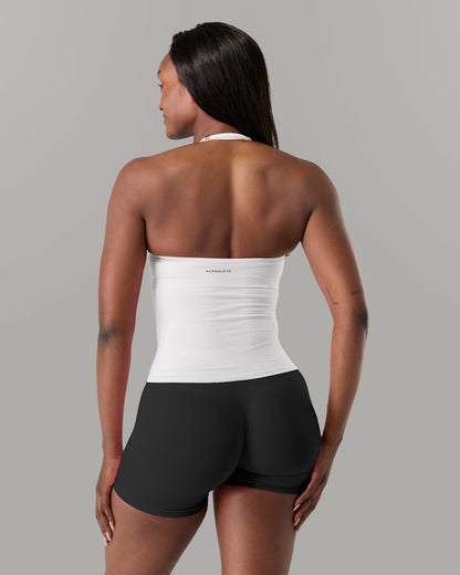 Halter Push Tank - White - Workout Clothes For Women | Alphalete