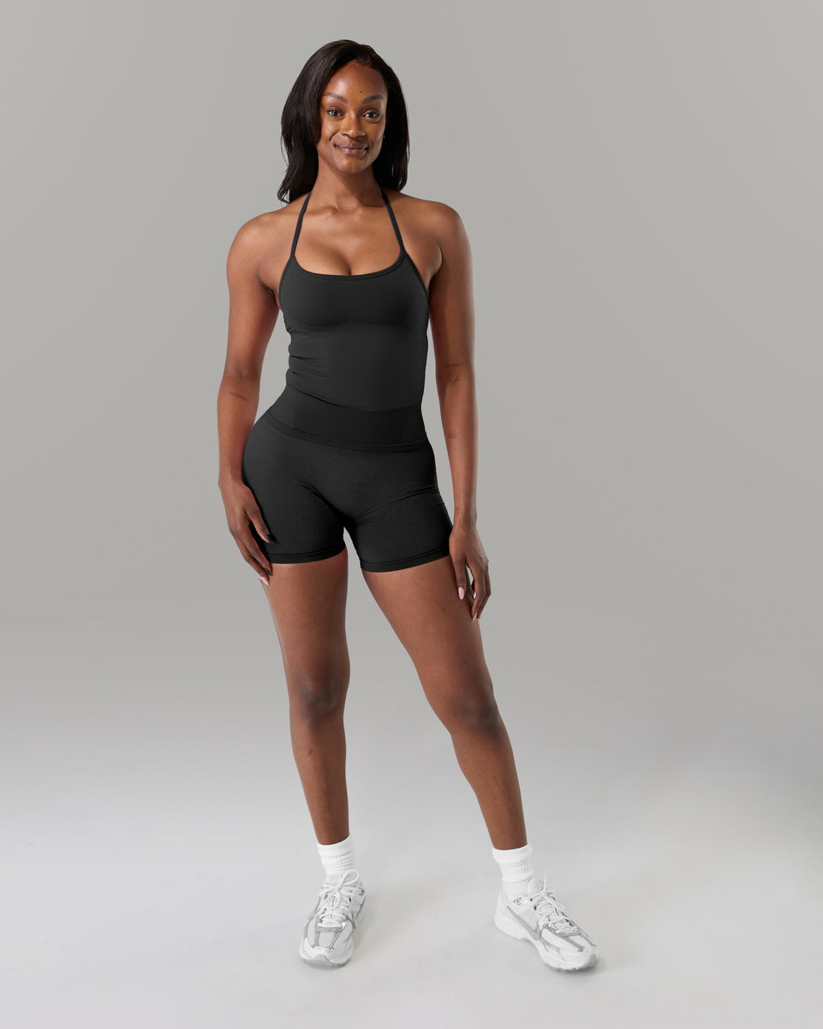 Halter Push Tank - Black - Workout Clothes For Women | Alphalete