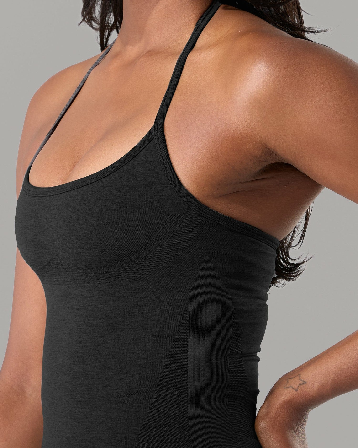 Halter Push Tank - Black - Workout Clothes For Women | Alphalete