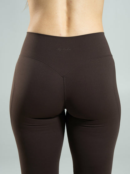Aura Ultra-High Rise Flared Pant Long - Walnut | Alphalete