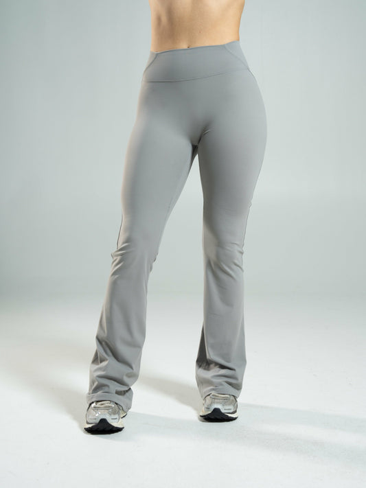 Aura Ultra-High Rise Flared Pant Long - Nickel | Alphalete