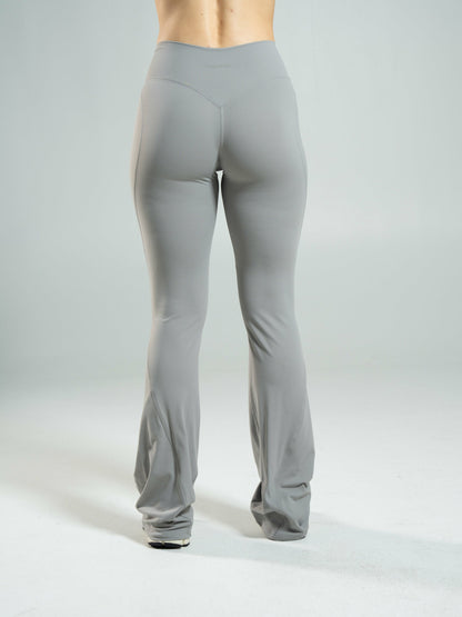 Aura Ultra-High Rise Flared Pant Long - Nickel | Alphalete