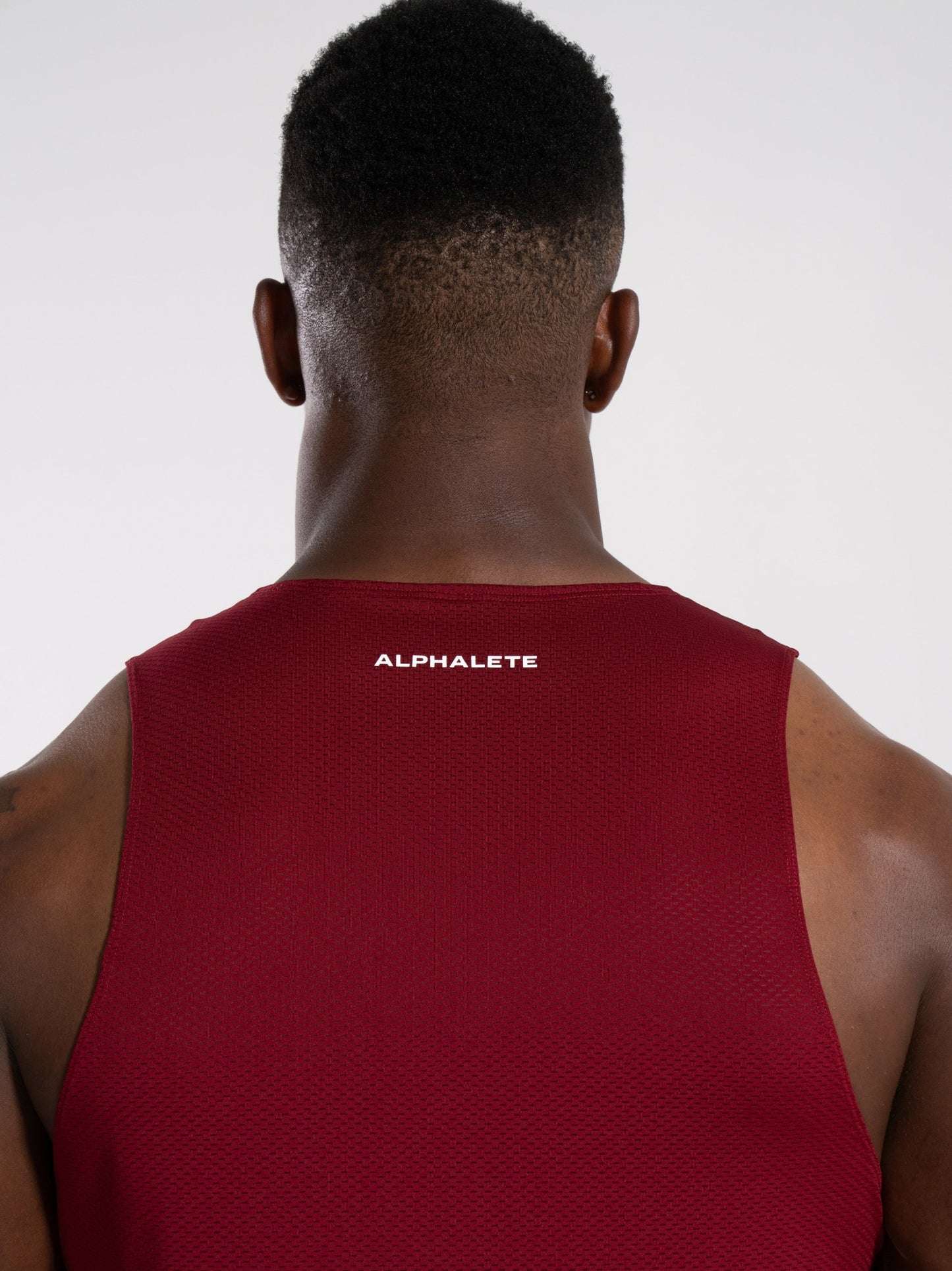 Base Cutoff - Red - Mens Workout Tee | Alphalete