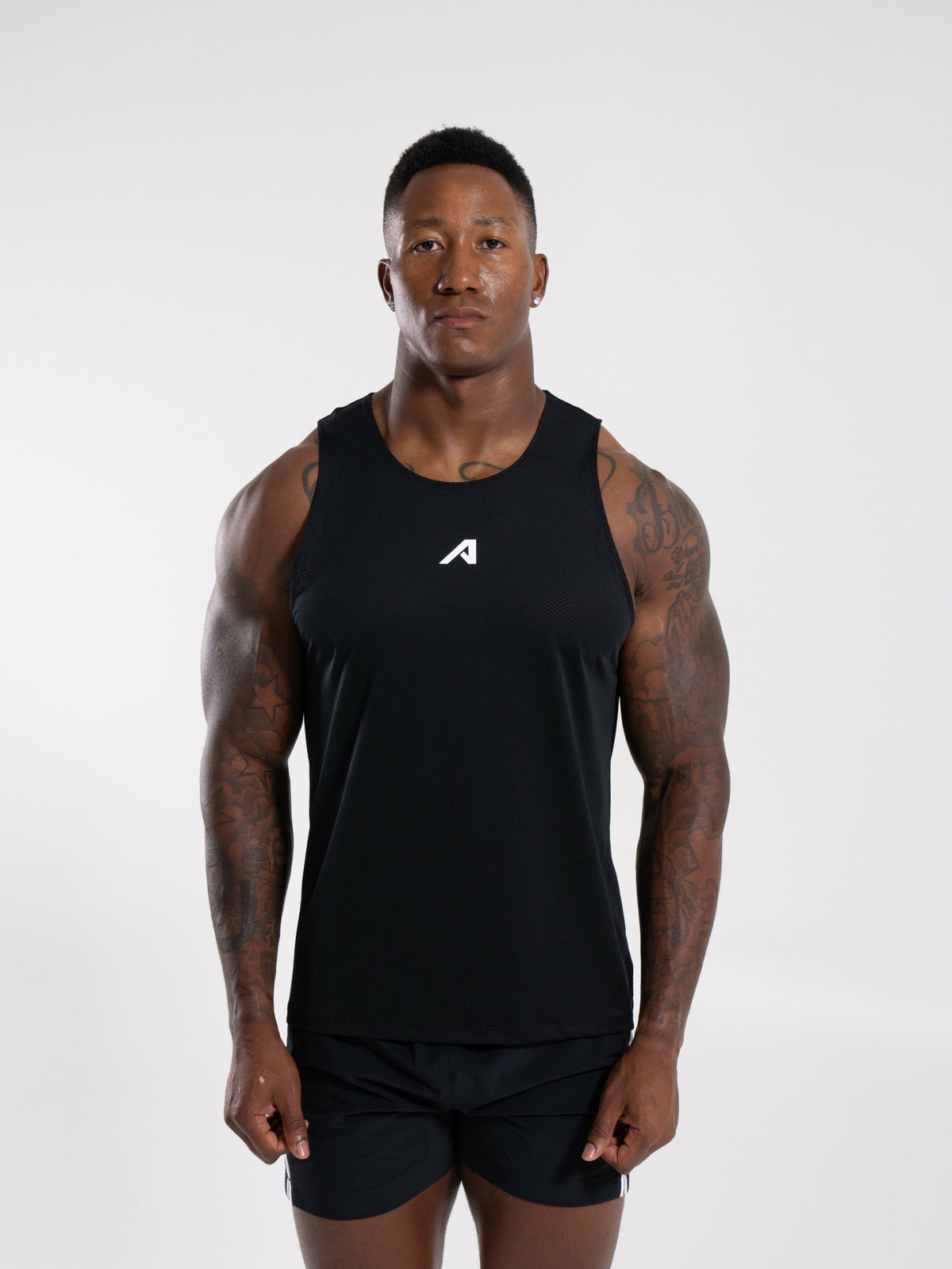 Base Cutoff - Black - Mens Workout Tee | Alphalete