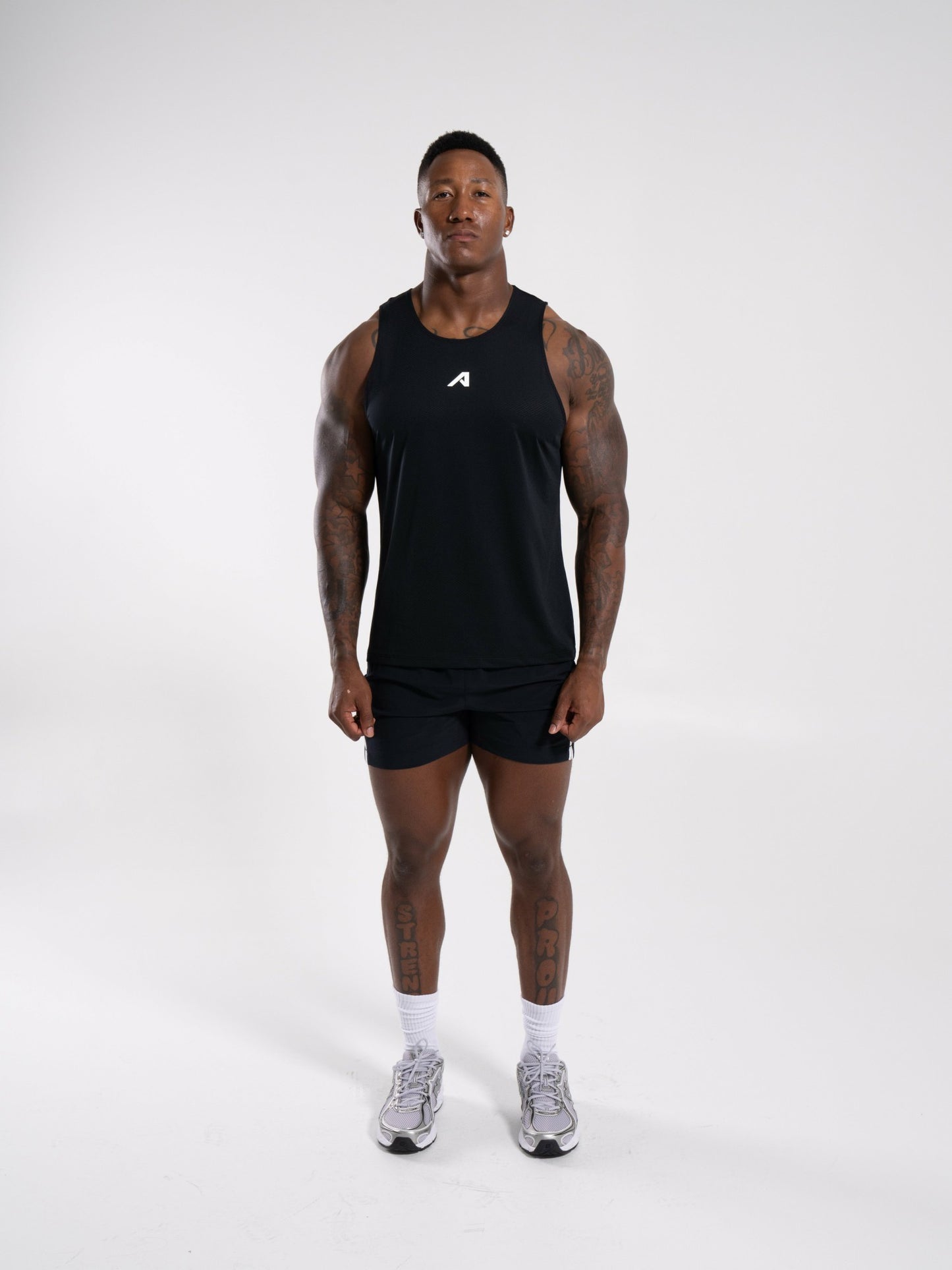 Base Cutoff - Black - Mens Workout Tee | Alphalete