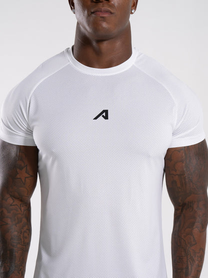 Base Tee - White - Mens Workout Tee | Alphalete