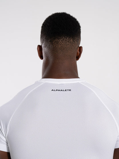 Base Tee - White - Mens Workout Tee | Alphalete