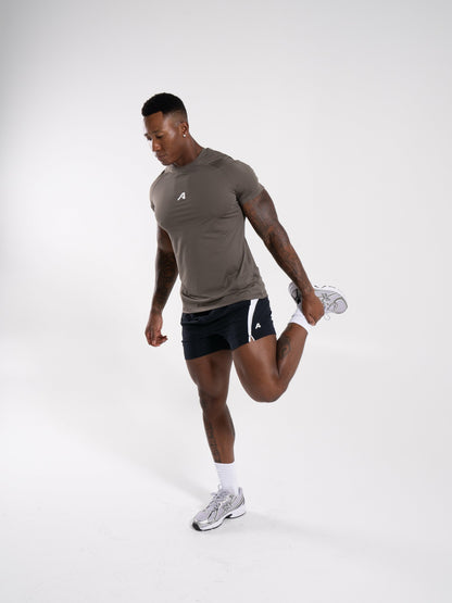 Base Tee - Khaki - Mens Workout Tee | Alphalete