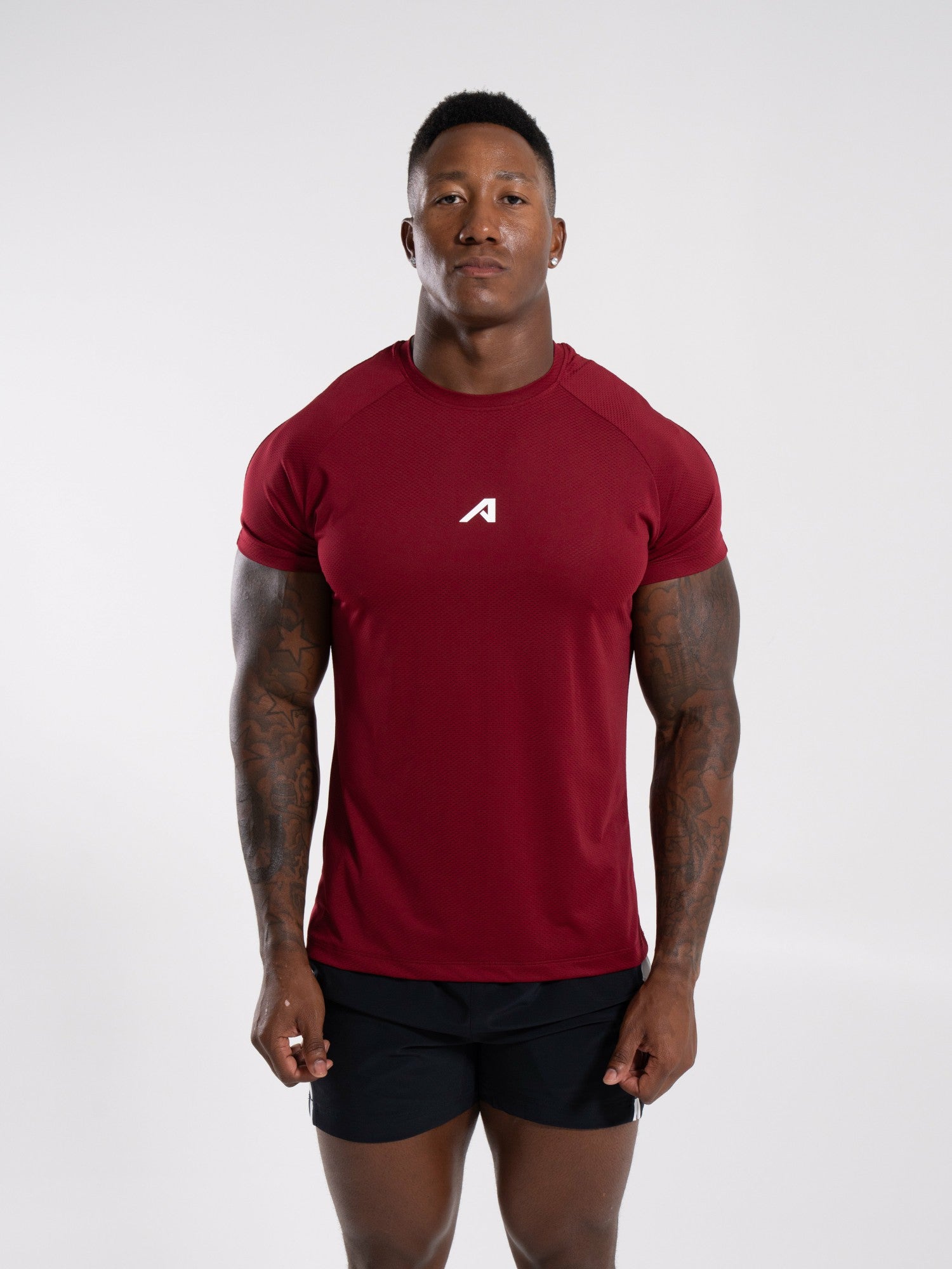Base Tee - Red - Mens Workout Tee | Alphalete
