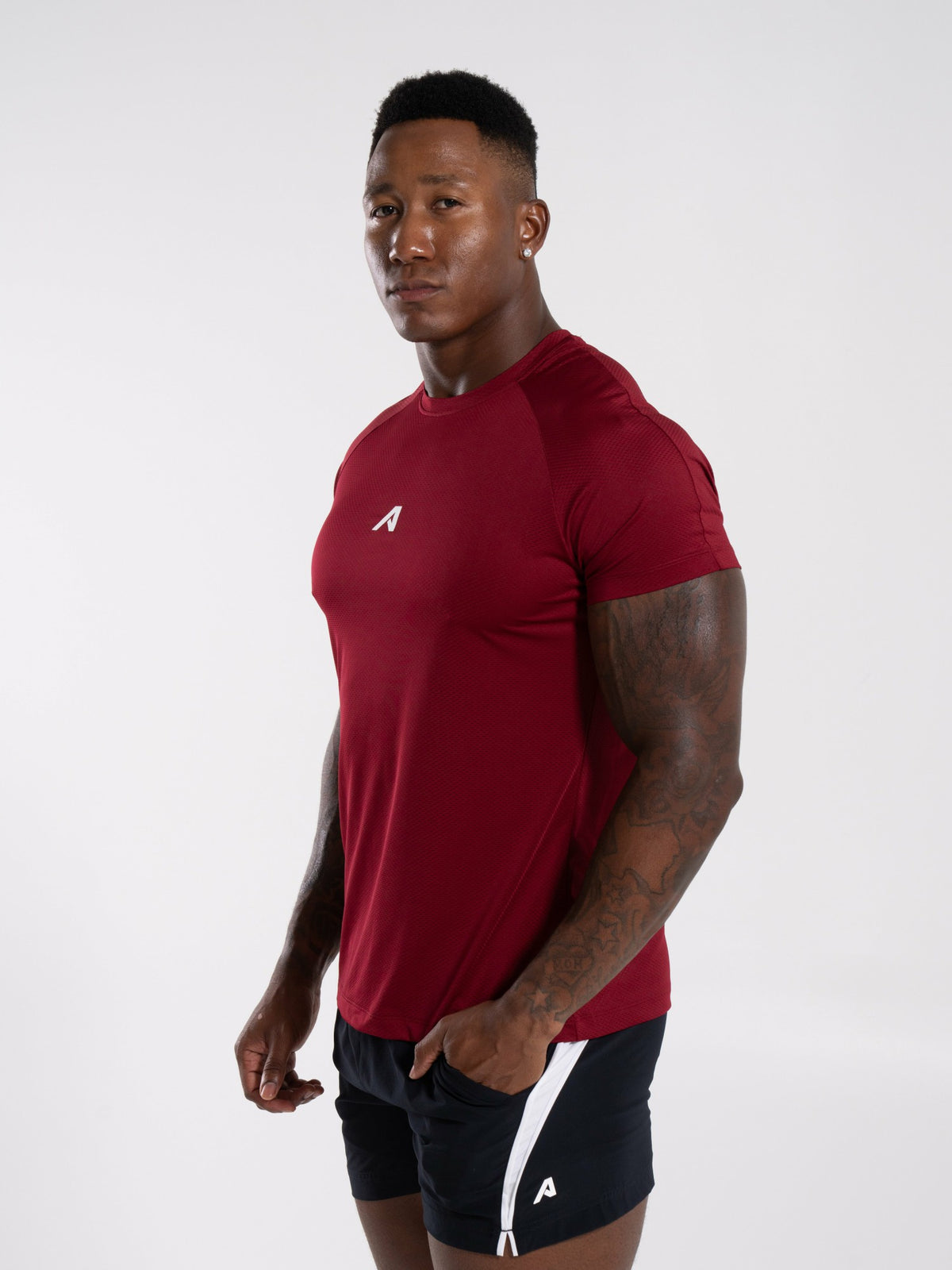Base Tee - Red - Mens Workout Tee | Alphalete
