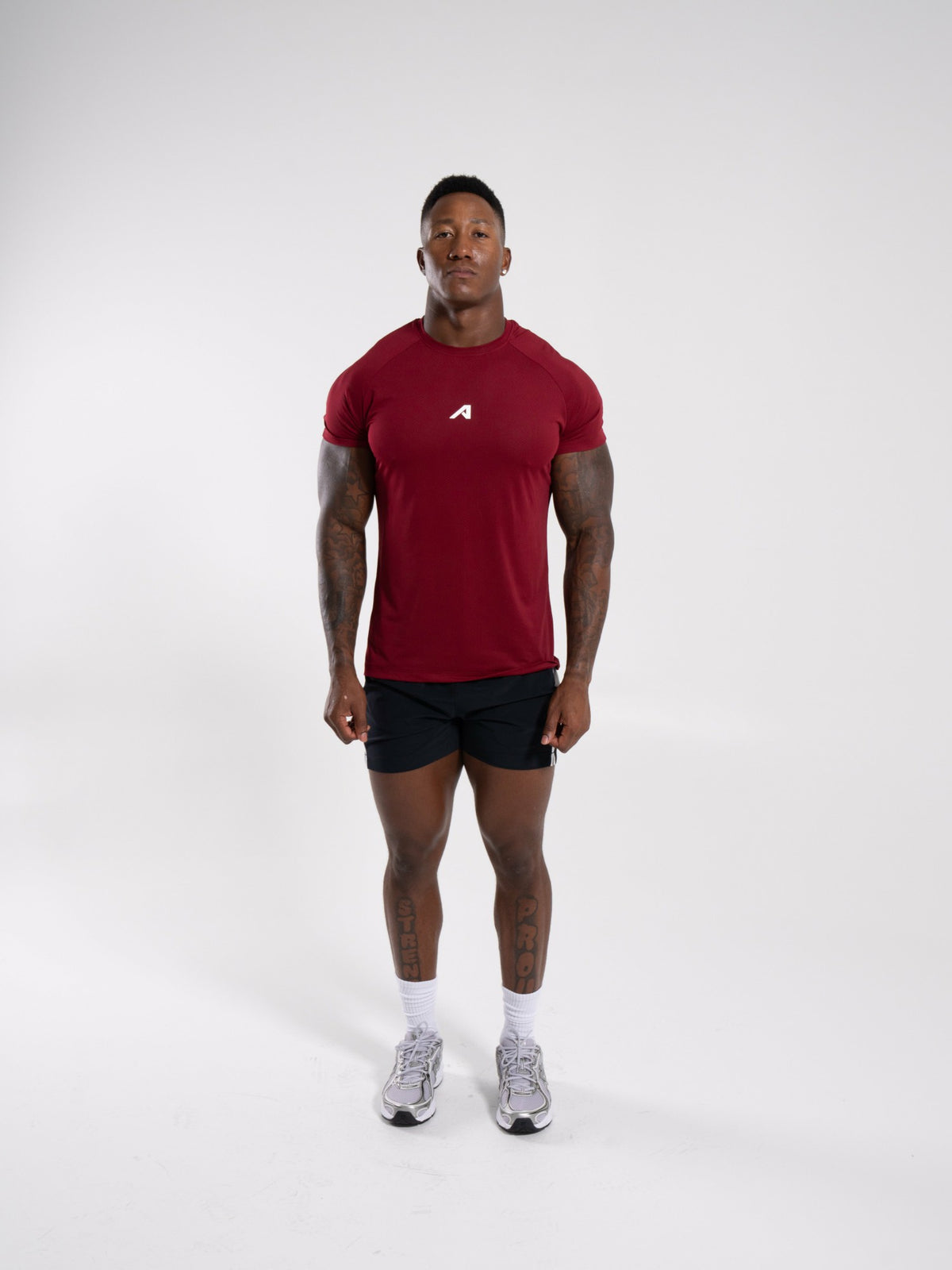 Base Tee - Red - Mens Workout Tee | Alphalete