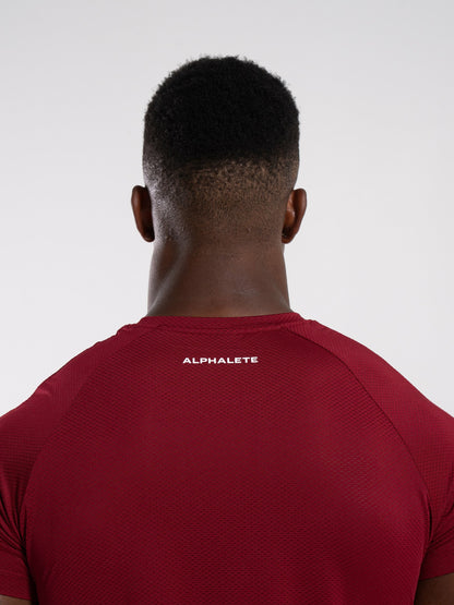Base Tee - Red - Mens Workout Tee | Alphalete