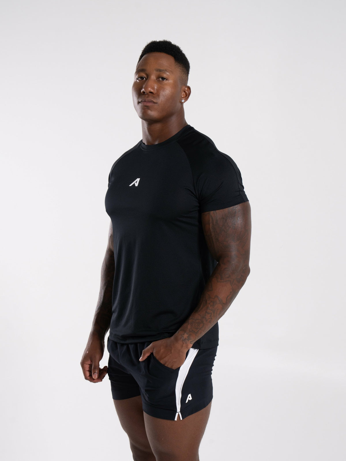 Base Tee - Black - Mens Workout Tee | Alphalete