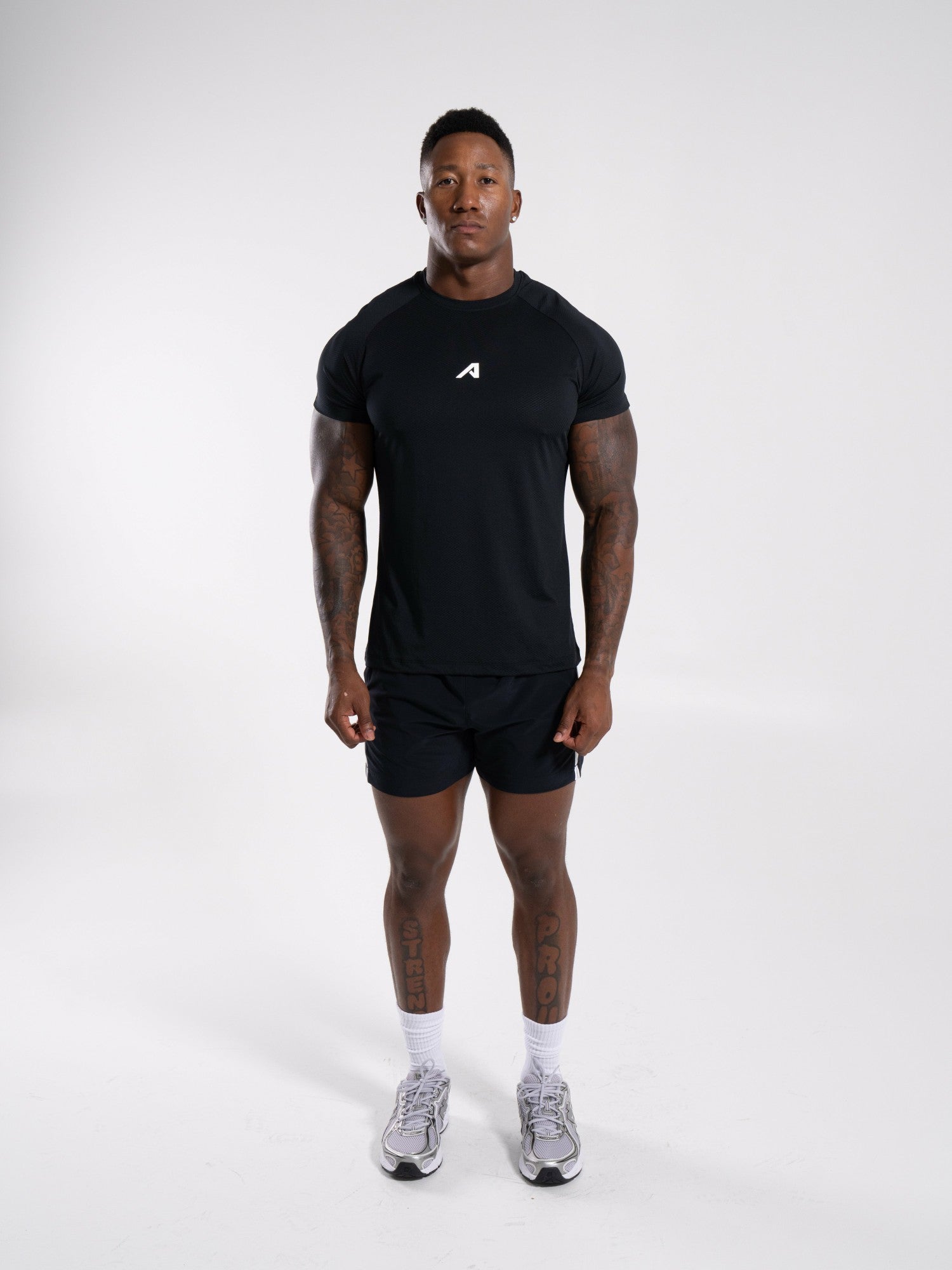 Base Tee - Black - Mens Workout Tee | Alphalete