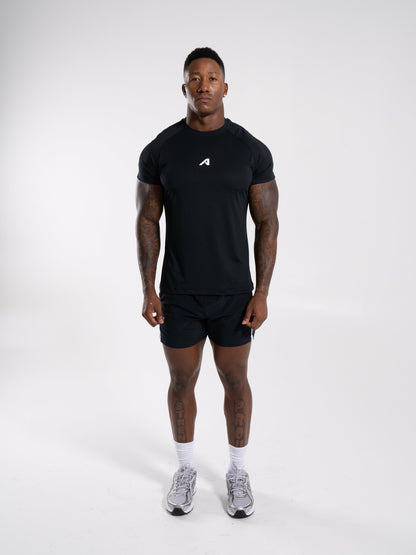 Base Tee - Black - Mens Workout Tee | Alphalete