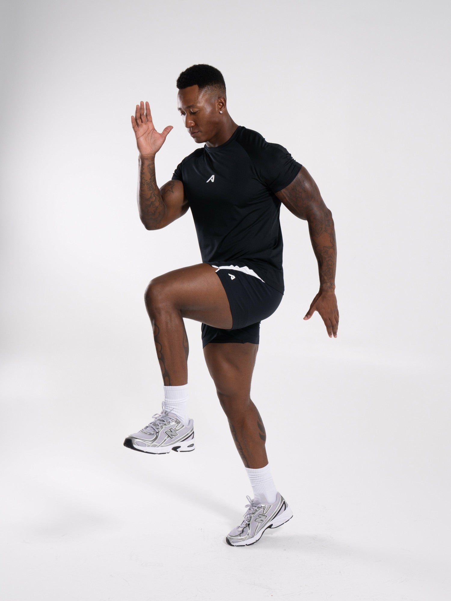 Base Tee - Black - Mens Workout Tee | Alphalete
