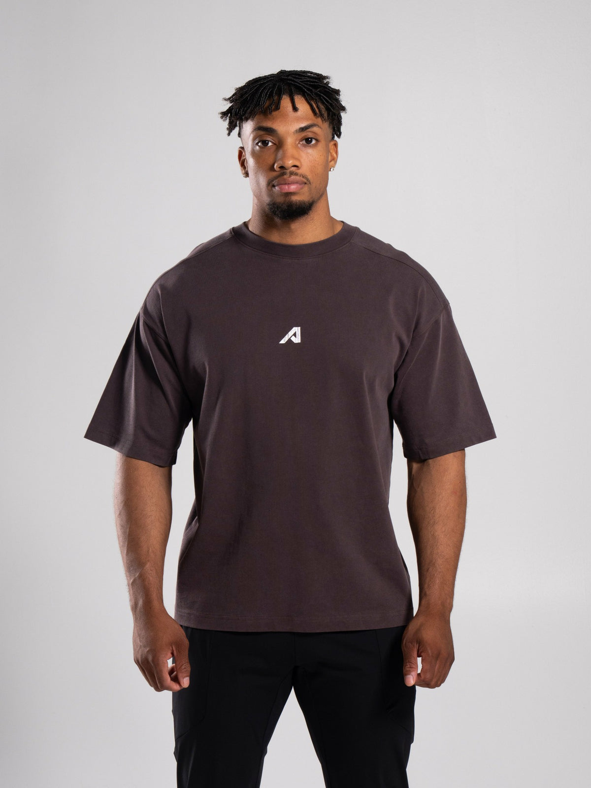 Stone Wash Alpha Tee - Walnut - Mens Workout Tee | Alphalete