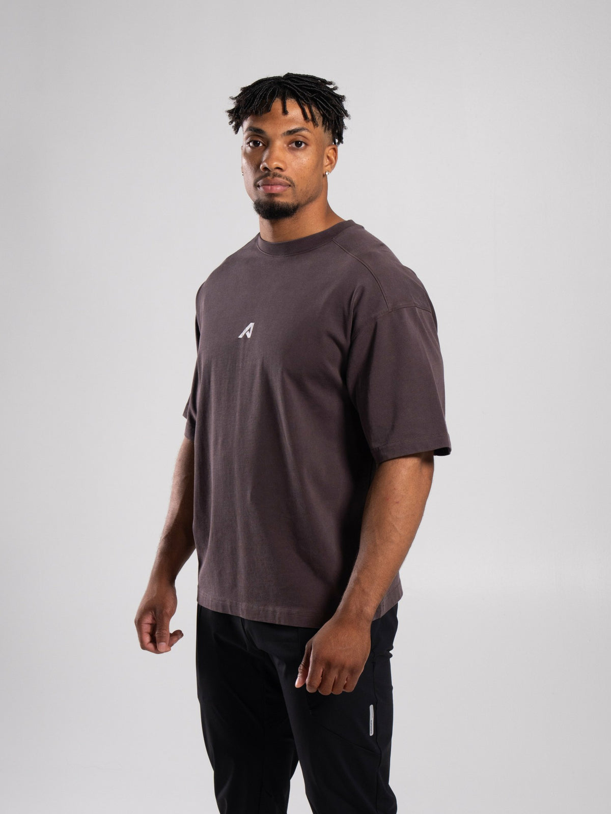 Stone Wash Alpha Tee - Walnut - Mens Workout Tee | Alphalete