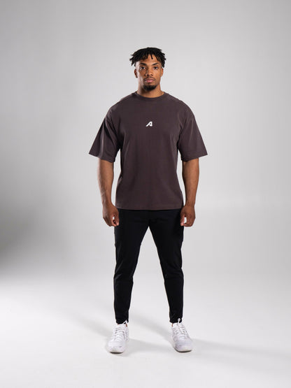 Stone Wash Alpha Tee - Walnut - Mens Workout Tee | Alphalete
