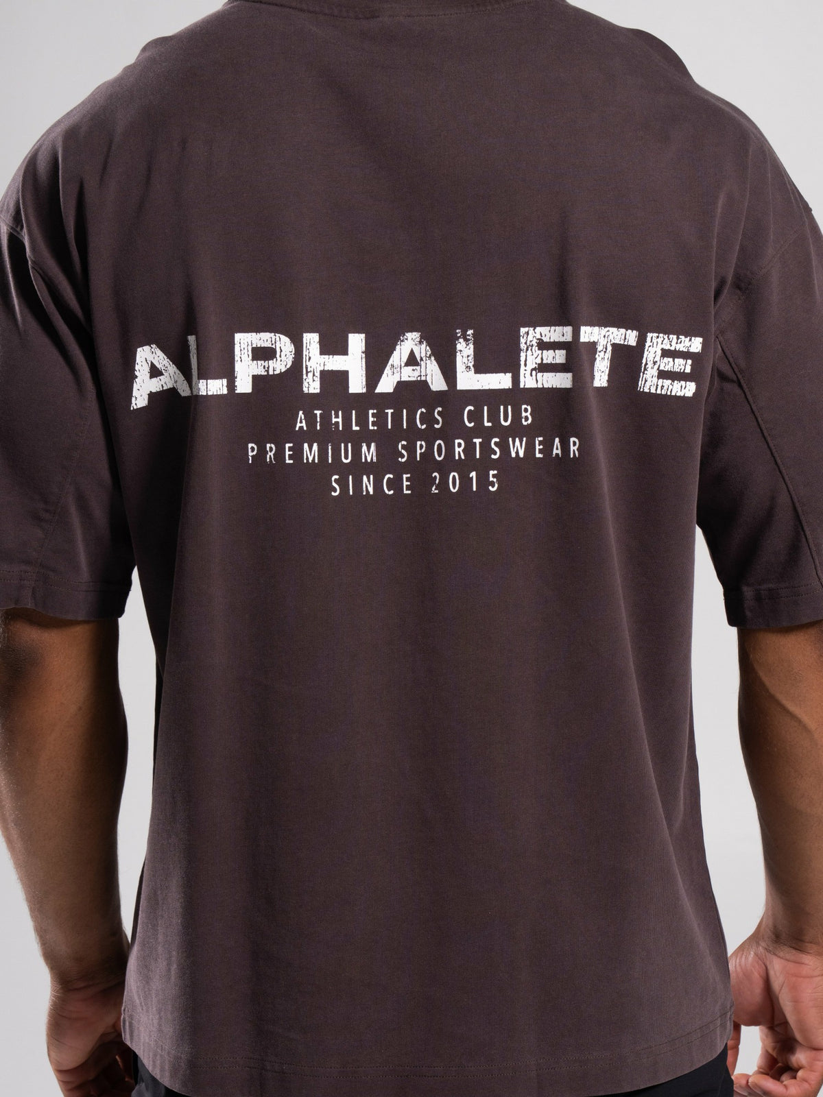 Stone Wash Alpha Tee - Walnut - Mens Workout Tee | Alphalete