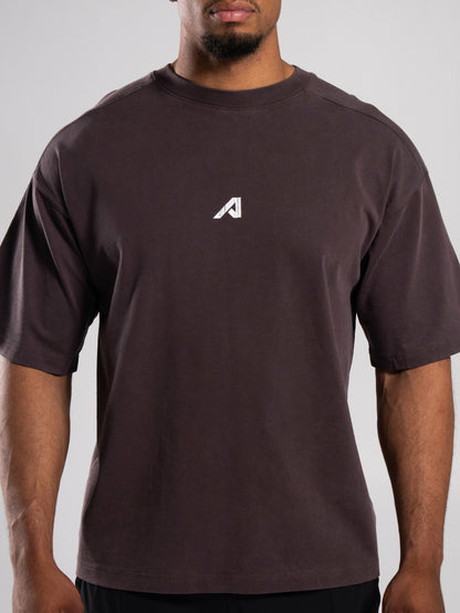 Stone Wash Alpha Tee - Walnut - Mens Workout Tee | Alphalete