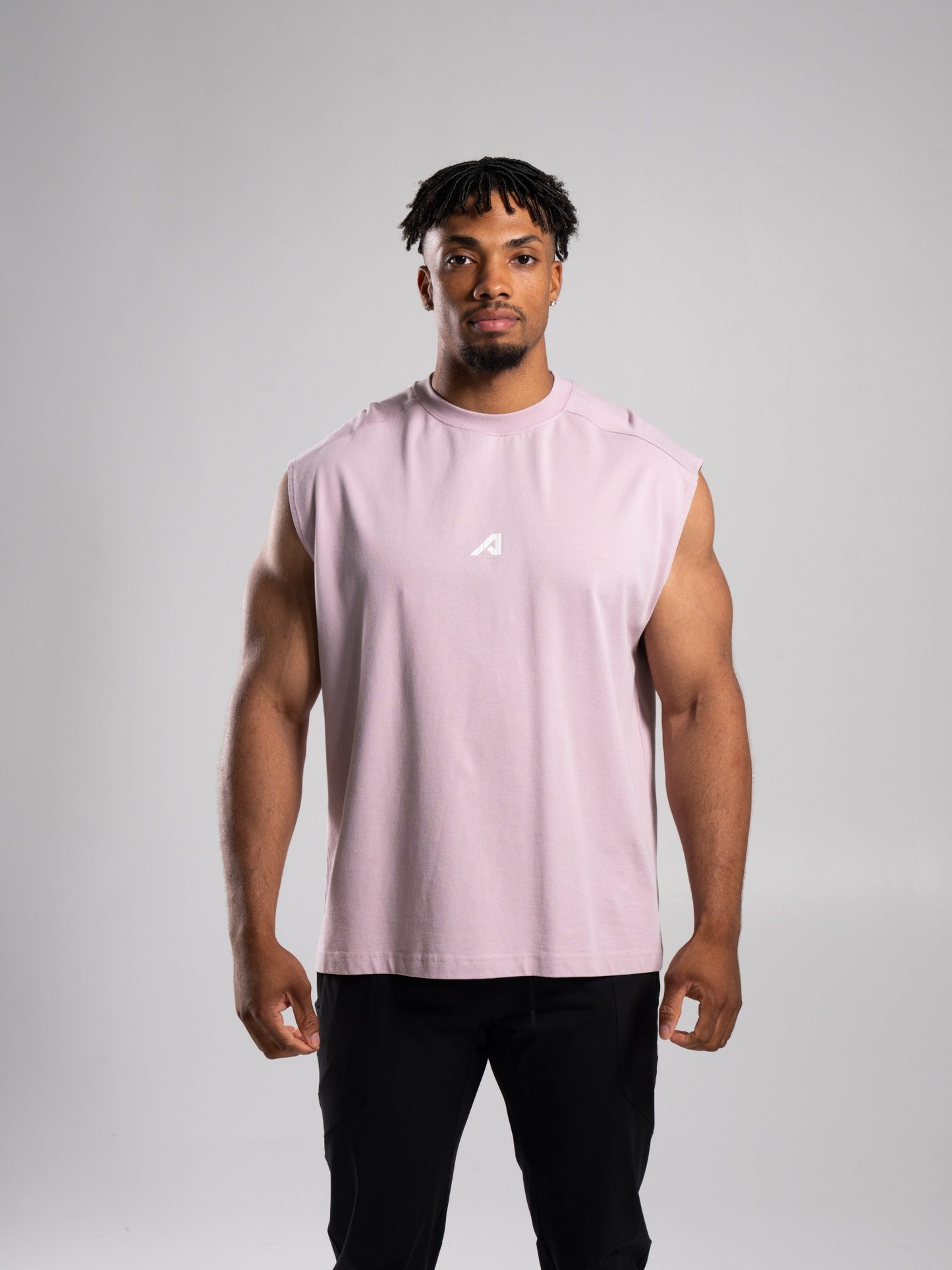 Stone Wash Alpha Tank - Rosewood - Mens Workout Tee | Alphalete