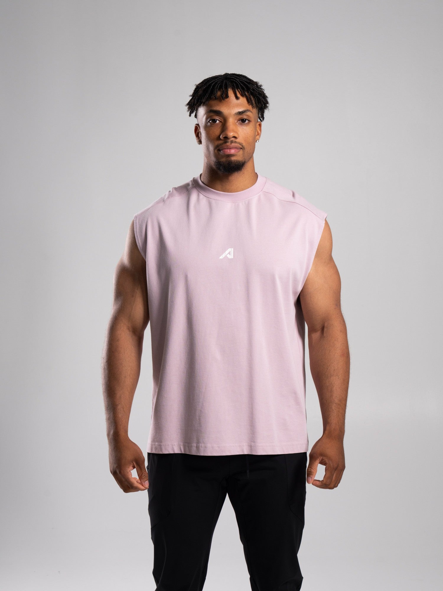 Stone Wash Alpha Tank - Rosewood - Mens Workout Tee | Alphalete