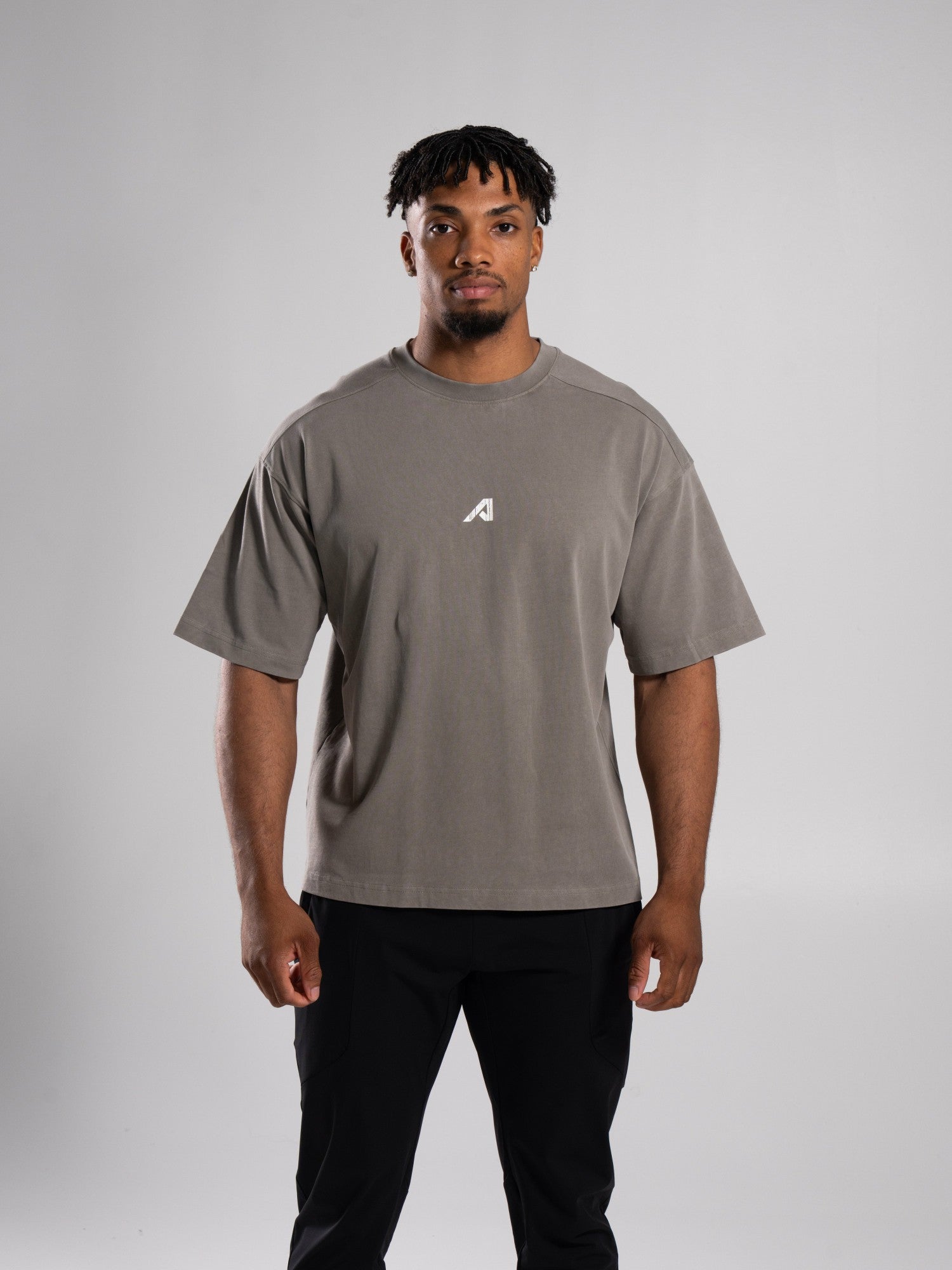 Stone Wash Alpha Tee - Desert Khaki - Mens Workout Tee | Alphalete
