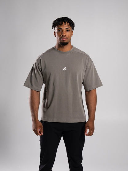 Stone Wash Alpha Tee - Desert Khaki - Mens Workout Tee | Alphalete